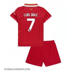 Dres Liverpool Luis Diaz #7 Domáci pre deti 2024-25 Krátky Rukáv (+ trenírky)